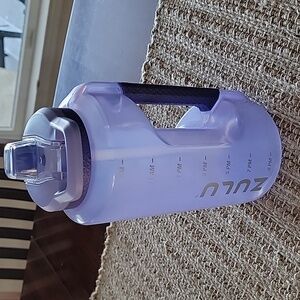 ZULU Goals 64oz Half Gallon Plastic Water Bottle with Straw and Time Marker